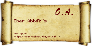 Ober Abbás névjegykártya
